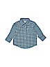 Old Navy 100% Cotton Checkered-gingham Blue Short Sleeve Button-Down Shirt Size 12-18 mo - photo 1