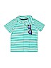 Carter's 100% Cotton Stripes Green Short Sleeve Polo Size 4T - photo 1
