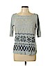 Lucky Brand Gray 3/4 Sleeve Top Size L - photo 1