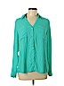 Express 100% Polyester Green Long Sleeve Blouse Size L - photo 1