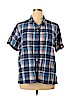 Cabin Creek Women Short Sleeve Button-Down Shirt Size 1X (Plus)