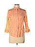 Lauren by Ralph Lauren 100% Cotton Orange 3/4 Sleeve Button-Down Shirt Size M (petite) - photo 1