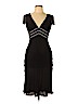 BCBGMAXAZRIA 100% Silk Black Casual Dress Size 6 - photo 1