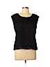 Ann Taylor 100% Polyester Black Short Sleeve Top Size 12 (petite) - photo 1