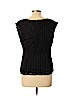 Ann Taylor 100% Polyester Black Short Sleeve Top Size 12 (petite) - photo 2