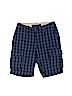 Gap Kids 100% Cotton Checkered-gingham Blue Cargo Shorts Size 6 - photo 1