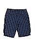 Gap Kids 100% Cotton Checkered-gingham Blue Cargo Shorts Size 6 - photo 2