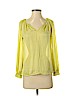Ann Taylor LOFT 100% Polyester Yellow Long Sleeve Blouse Size XS (petite) - photo 1