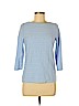 Talbots 100% Pima Cotton Blue 3/4 Sleeve Top Size M (petite) - photo 1