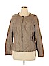 Alfani 100% Polyurethane Tan Faux Leather Jacket Size XL - photo 1