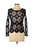 INC International Concepts Black Long Sleeve Top Size S (petite) - photo 1