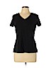 Ann Taylor 100% Cotton Black Short Sleeve Top Size L (petite) - photo 1
