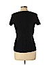 Ann Taylor 100% Cotton Black Short Sleeve Top Size L (petite) - photo 2