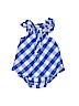 Carter's 100% Cotton Checkered-gingham Blue Short Sleeve Outfit 0-3 MO / 3 MO - photo 2