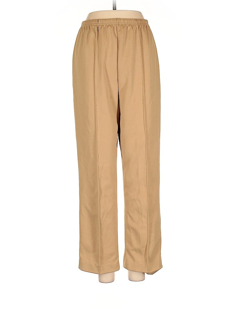 Haband! 100% Polyester Solid Tan Casual Pants Size M - 79% off | thredUP