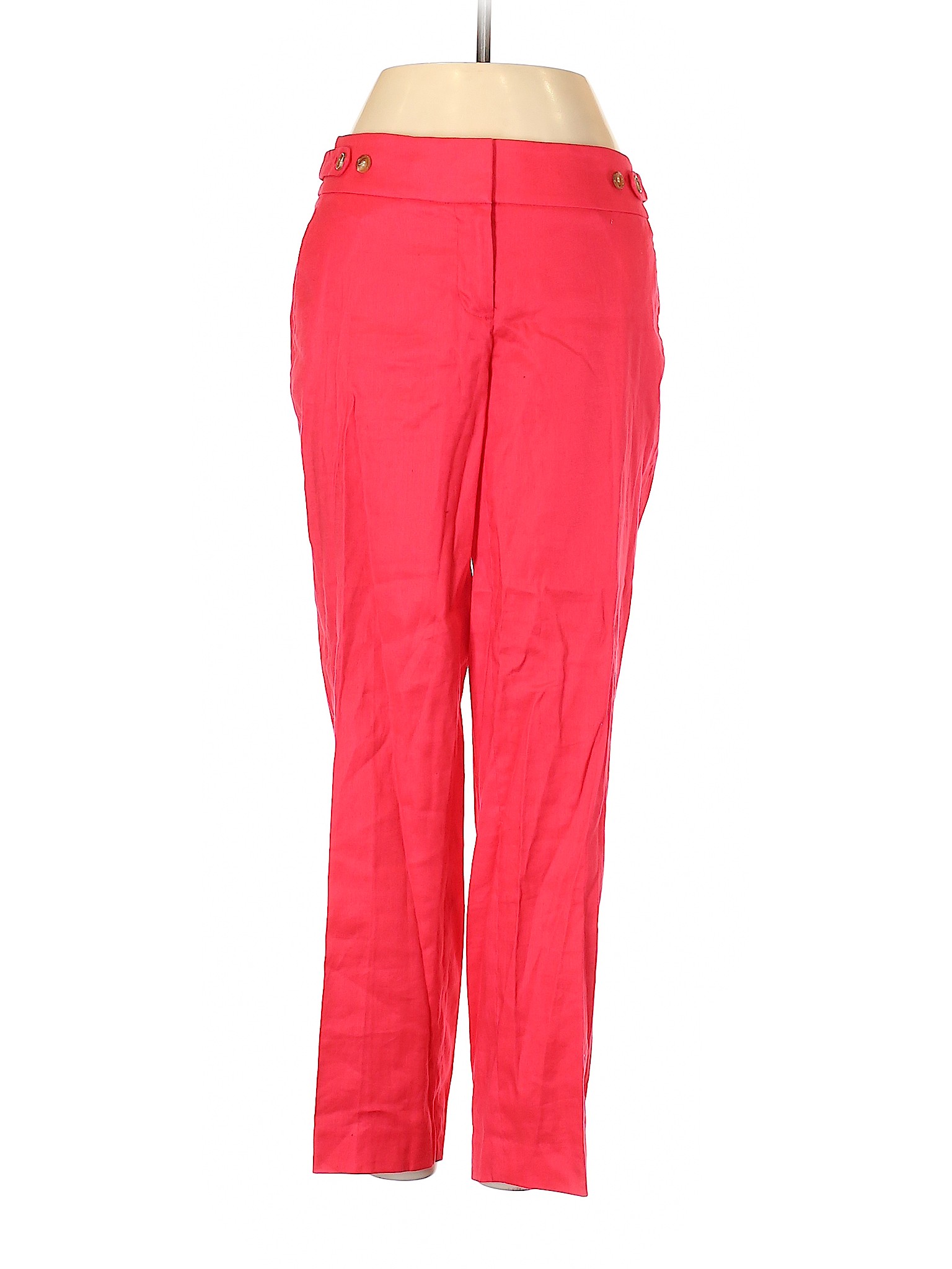 Ann Taylor LOFT Women Red Linen Pants 2 | eBay