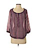 American Eagle Outfitters 100% Polyester Purple 3/4 Sleeve Blouse Size S (petite) - photo 1