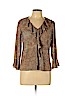 Barbara Lesser 100% Polyester Tan 3/4 Sleeve Blouse Size XL - photo 1