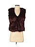 Express Burgundy Faux Fur Vest Size XS - photo 1