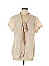 Banana Republic Factory Store Tan Short Sleeve Blouse Size XL - photo 1