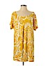 Diane von Furstenberg Yellow Short Sleeve Silk Top Size 2 - photo 1