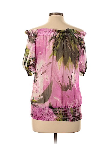 Karen Kane Short Sleeve Silk Top (view 2)