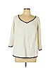 Lands' End 100% Cotton Ivory Pullover Sweater Size XL - photo 1