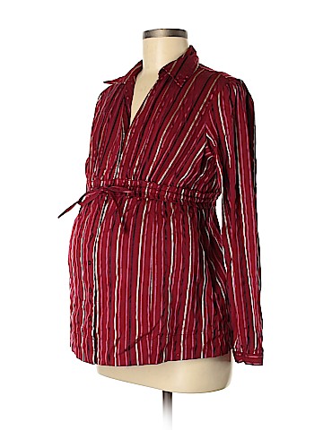 Motherhood Long Sleeve Button-Down Shirt (view 1)