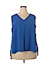 Lane Bryant 100% Polyester Blue Sleeveless Blouse Size 18 (petite) - photo 1