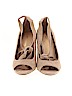 Saks Fifth Avenue 100% Leather Tan Heels Size 5 - photo 2