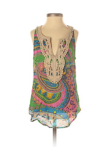 Trina Turk Sleeveless Silk Top (view 1)