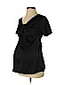 Liz Lange Maternity for Target 100% Polyester Black Short Sleeve Blouse Size XS - photo 1