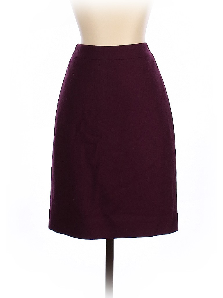 J.Crew Purple Wool Skirt Size 0 - photo 1