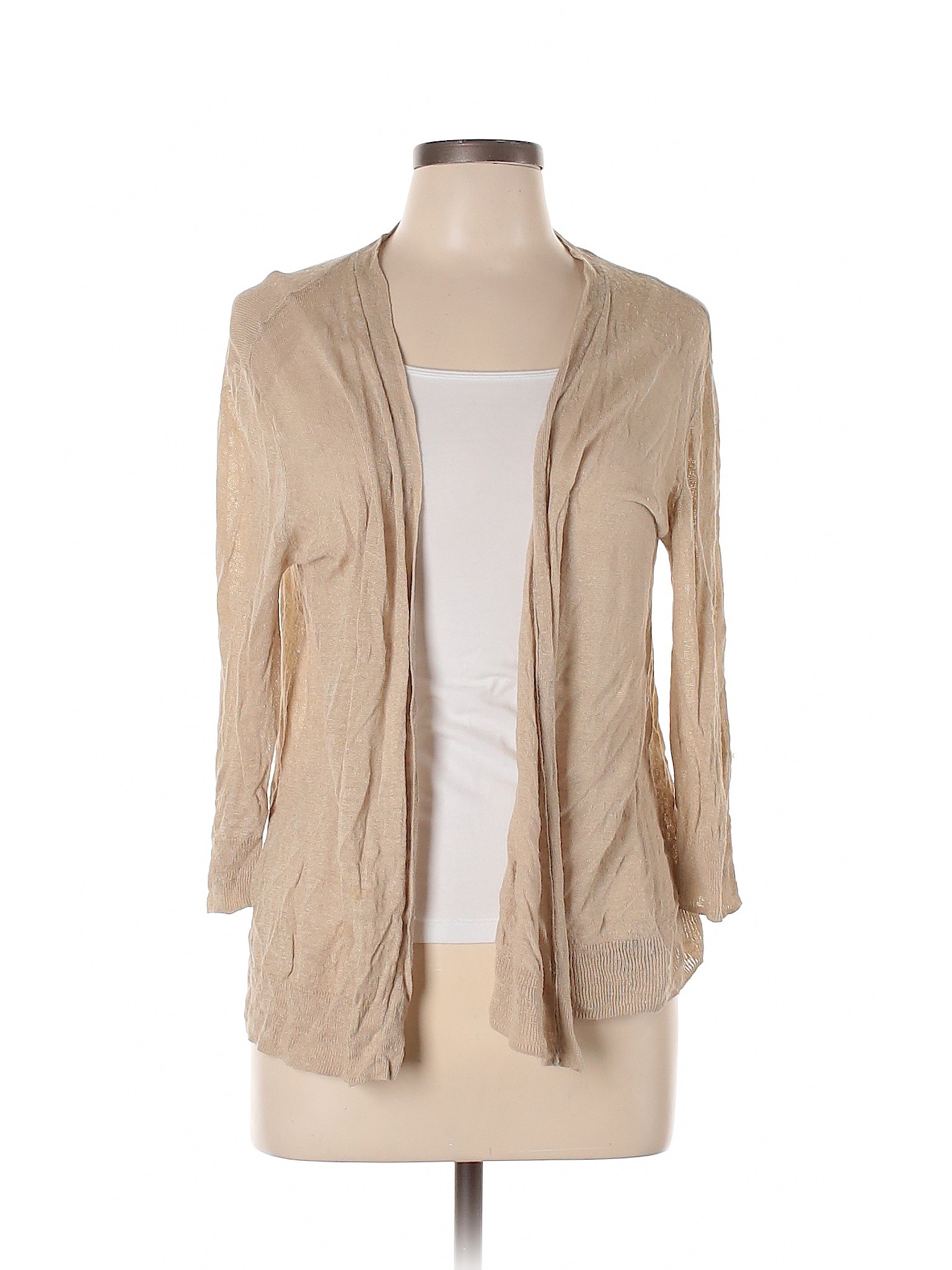 Retro-ology Solid Tan Cardigan Size M - 92% off | thredUP