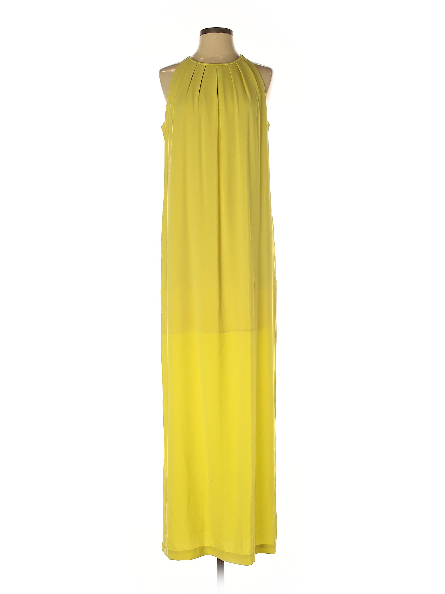 BCBGMAXAZRIA 100% Polyester Solid Yellow Casual Dress Size S - 87% off ...