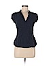 H&M Blue Short Sleeve Blouse Size 10 - photo 1