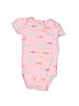 Carter's 100% Cotton Pink Short Sleeve Onesie 3-6 MO / 6 MO - photo 1