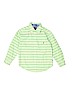 Nautica 100% Polyester Stripes Green Long Sleeve Button-Down Shirt Size 7 - photo 1
