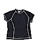 Lands' End Solid Black Active T-Shirt Size 10 - 12 - photo 1
