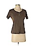 Karen Scott 100% Cotton Gray Short Sleeve Henley Size S (petite) - photo 1