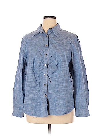 Jones New York Signature Long Sleeve Button-Down Shirt (view 1)