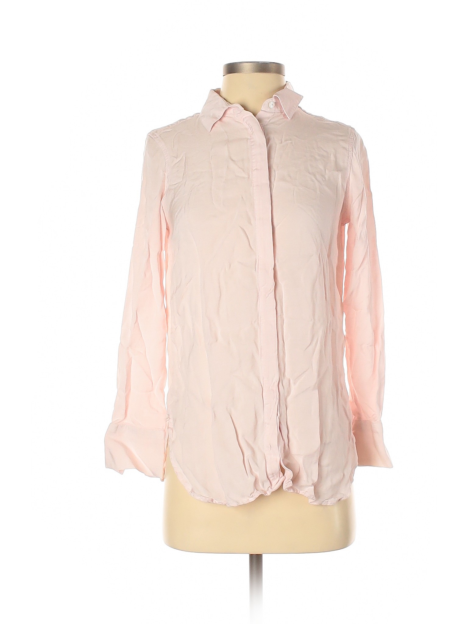 Banana Republic Women Pink Long Sleeve Button-Down Shirt XS | eBay