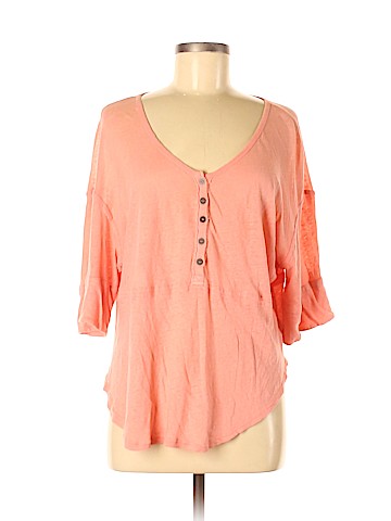 Free People 3/4 Sleeve Henley (view 1)