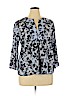 Ann Taylor LOFT Blue 3/4 Sleeve Blouse Size L - photo 1