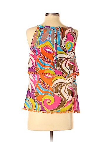 Trina Turk Sleeveless Silk Top (view 2)