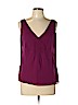 Ann Taylor 100% Silk Purple Sleeveless Silk Top Size XL - photo 1