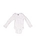 Gerber 100% Cotton Solid White Long Sleeve Onesie Size Newborn - photo 1