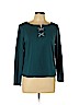 Talbots Outlet 100% Cotton Teal Long Sleeve Top Size L (petite) - photo 1