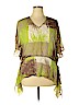 Uniform John Paul Richard 100% Silk Green Short Sleeve Silk Top Size XL - photo 1
