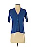 Ann Taylor LOFT Blue Short Sleeve Button-Down Shirt Size S (petite) - photo 1